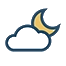 few clouds